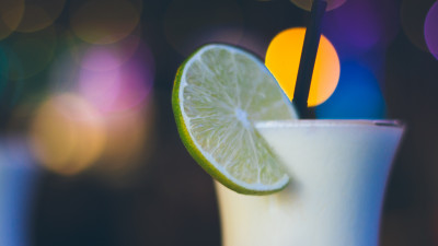 Exotic cocktail with lime