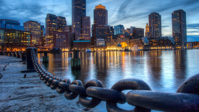 Downtown Boston from Fan Pier