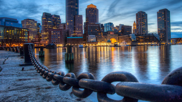 Downtown Boston from Fan Pier