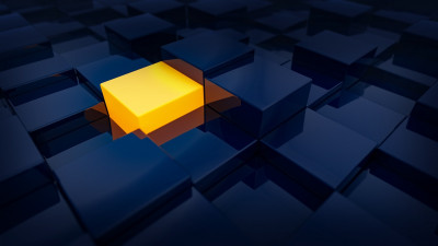 The orange cube