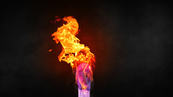 Burning match