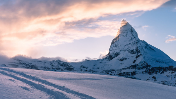 Swiss Alps. Matterhorn mountain peak