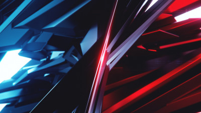 Abstract 3D: Blue vs Red