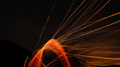 Flying sparks