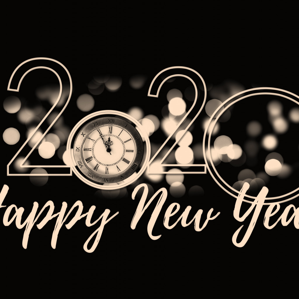 2020 Happy New Year wallpaper 1024x1024