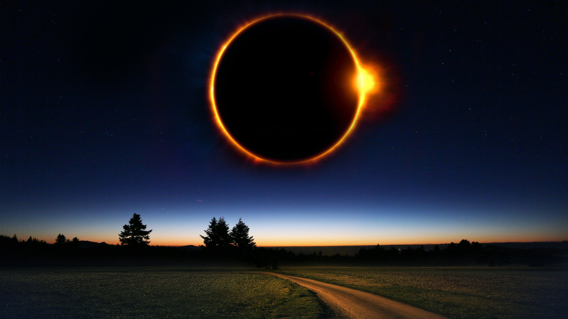 Fantasy solar eclipse wallpaper 1920x1080